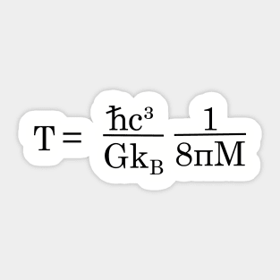 Equation describing Hawking Radiation. Sticker